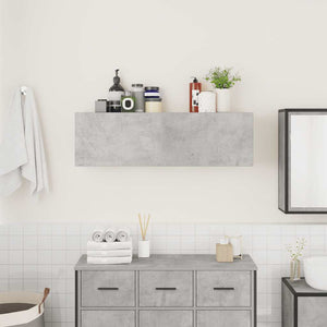 Betongrauer Bad-Wandschrank 100x30 cm