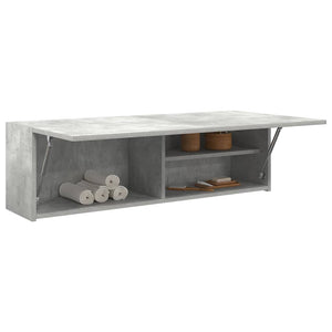 Betongrauer Bad-Wandschrank 100x30 cm