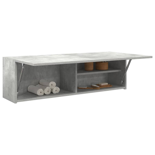 Betongrauer Bad-Wandschrank 100x30 cm