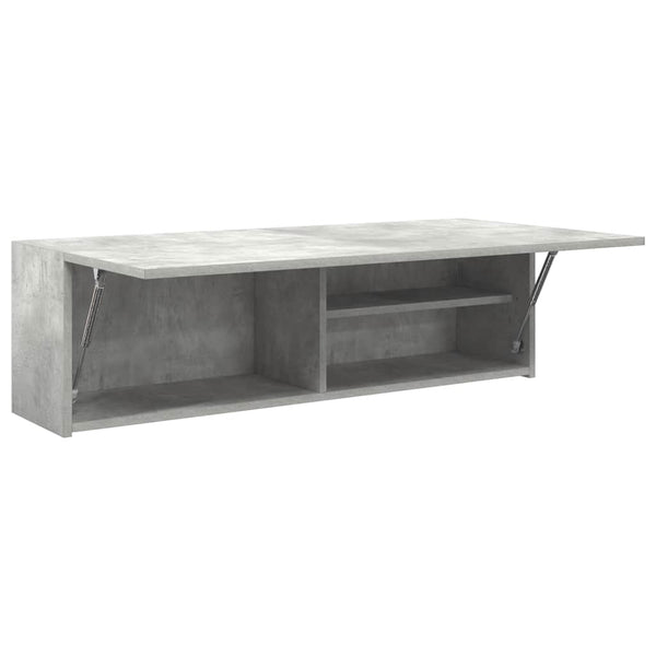 Betongrauer Bad-Wandschrank 100x30 cm