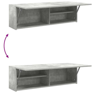 Betongrauer Bad-Wandschrank 100x30 cm