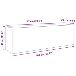 Bad-Wandschrank Räuchereiche 100cm