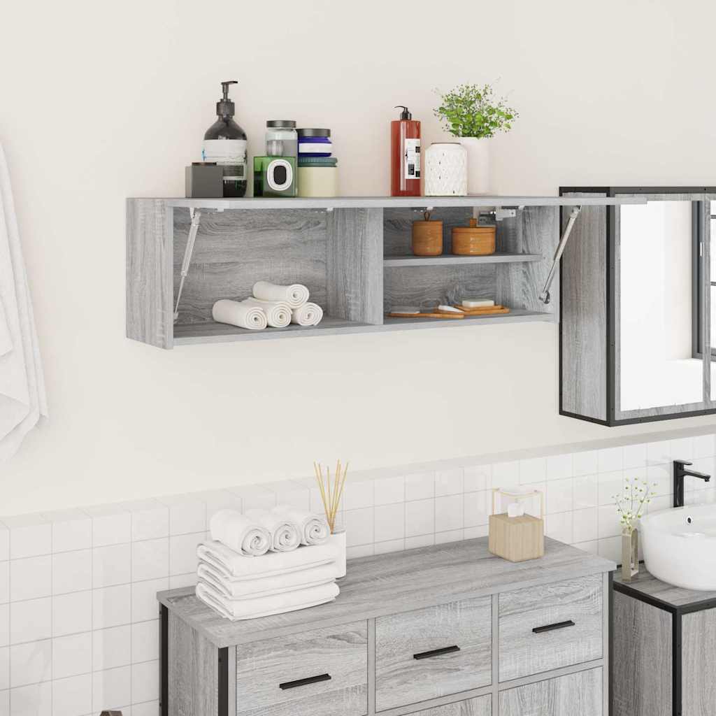 Bad-Wandschrank Grau Sonoma 100 cm