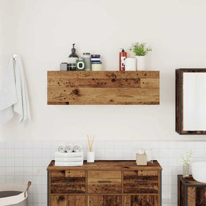 Bad-Wandschrank Altholz-Optik 100 cm