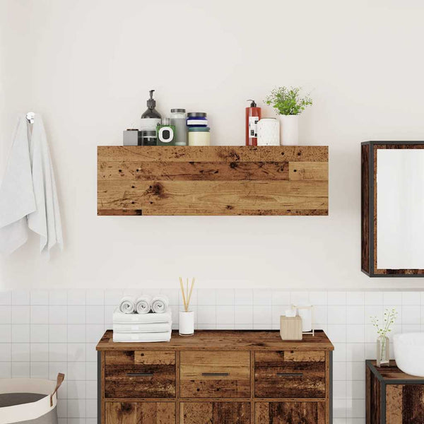 Bad-Wandschrank Altholz-Optik 100 cm