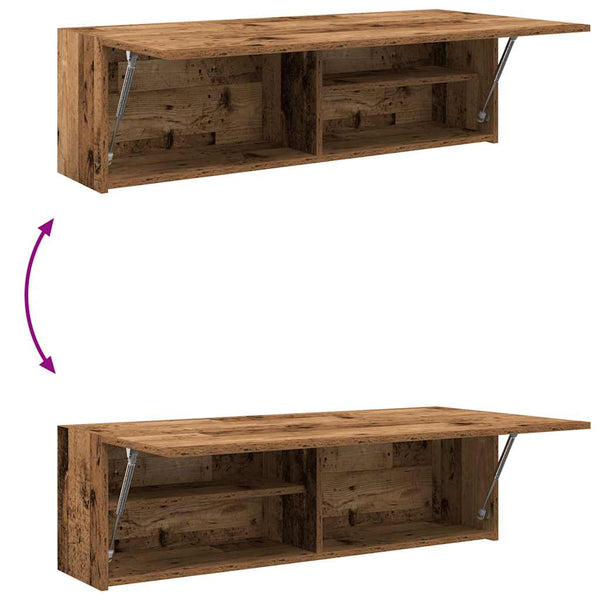 Bad-Wandschrank Altholz-Optik 100 cm