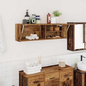 Bad-Wandschrank Altholz-Optik 100 cm