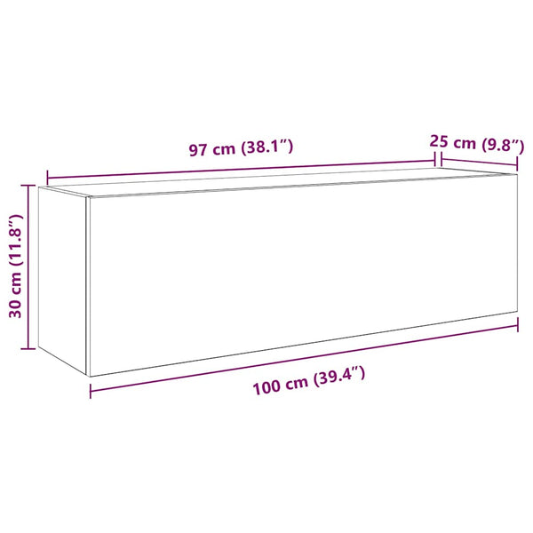 Bad-Wandschrank Artisan-Eiche 100 cm