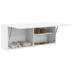 Weißer Bad-Wandschrank 100x25x40 cm