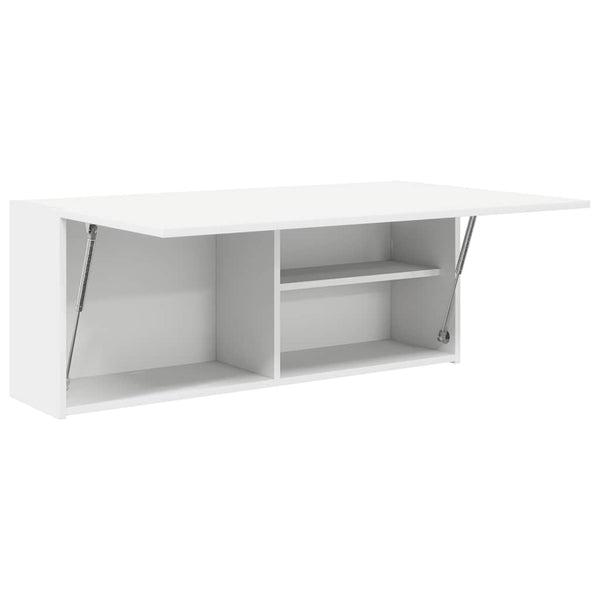 Weißer Bad-Wandschrank 100x25x40 cm