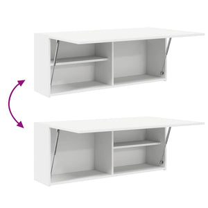 Weißer Bad-Wandschrank 100x25x40 cm