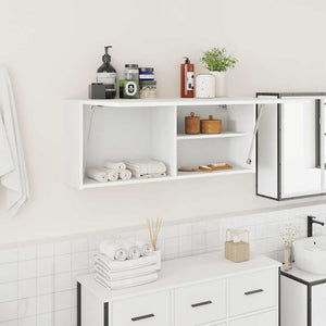 Weißer Bad-Wandschrank 100x25x40 cm