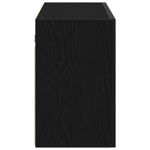 Schwarzer Bad-Wandschrank 100x25x40 cm