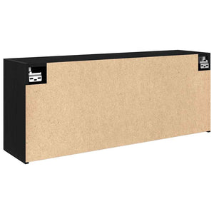 Schwarzer Bad-Wandschrank 100x25x40 cm