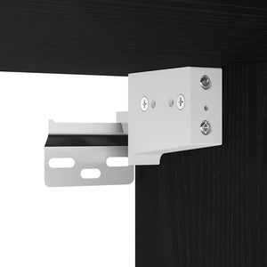 Schwarzer Bad-Wandschrank 100x25x40 cm