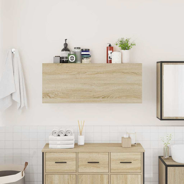 Bad-Wandschrank Sonoma Eiche 100x25x40 cm