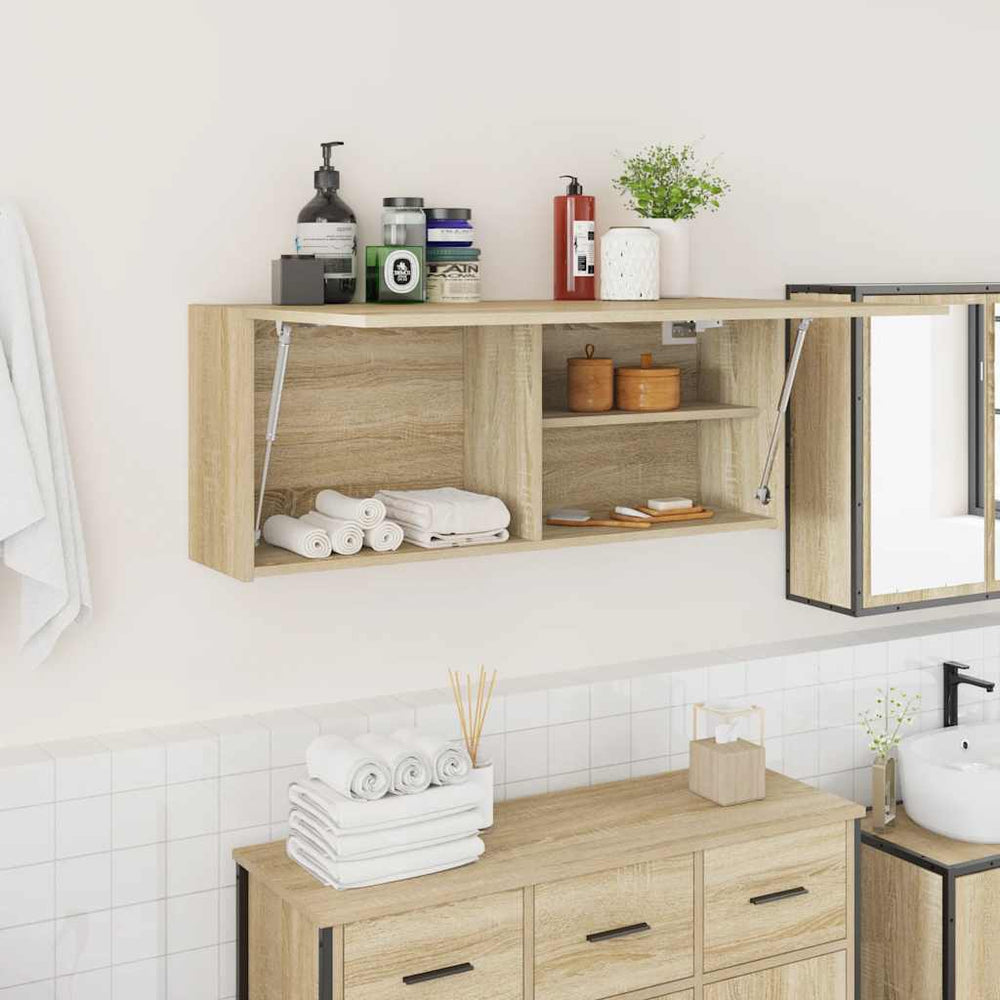 Bad-Wandschrank Sonoma Eiche 100x25x40 cm