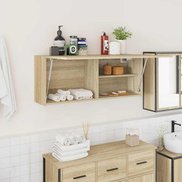 Bad-Wandschrank Sonoma Eiche 100x25x40 cm