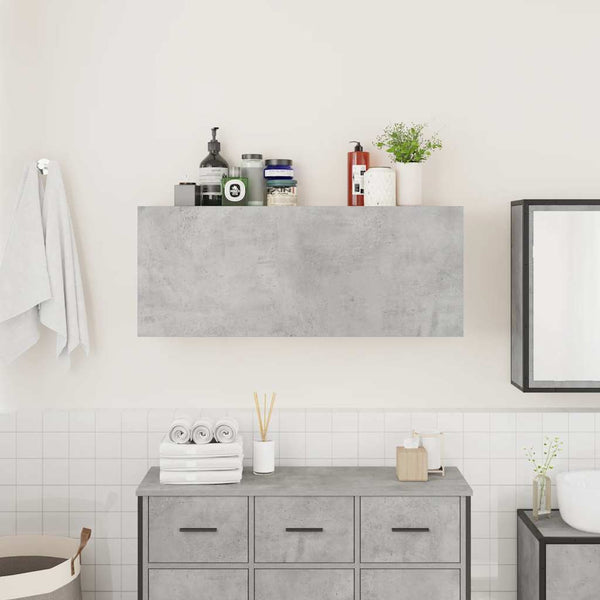 Bad-Wandschrank Betongrau 100x40 cm