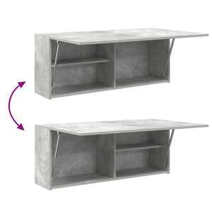 Bad-Wandschrank Betongrau 100x40 cm