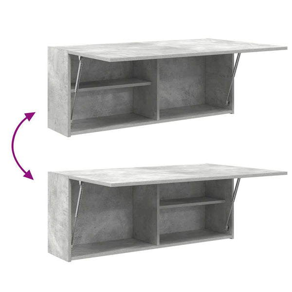Bad-Wandschrank Betongrau 100x40 cm