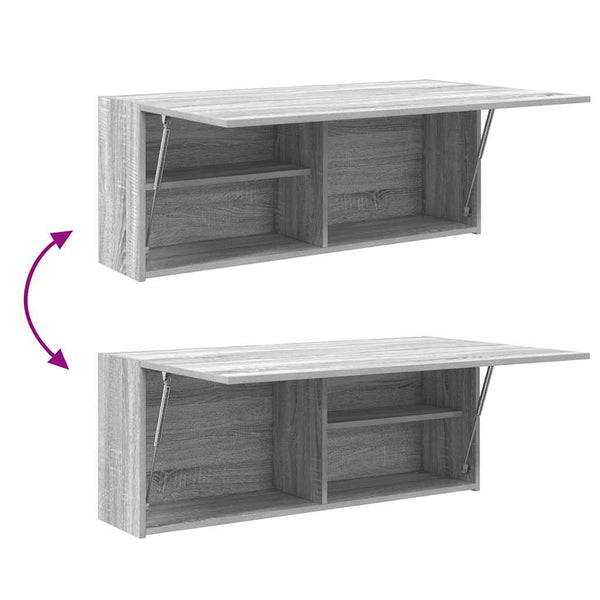 Bad-Wandschrank Grau Sonoma 100 cm