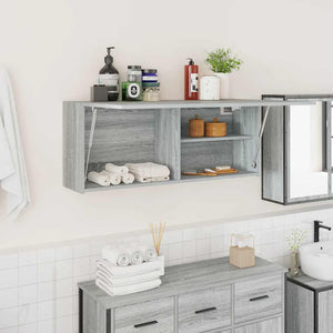 Bad-Wandschrank Grau Sonoma 100 cm
