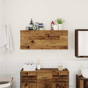 Bad-Wandschrank Altholz-Optik 100x25x40 cm