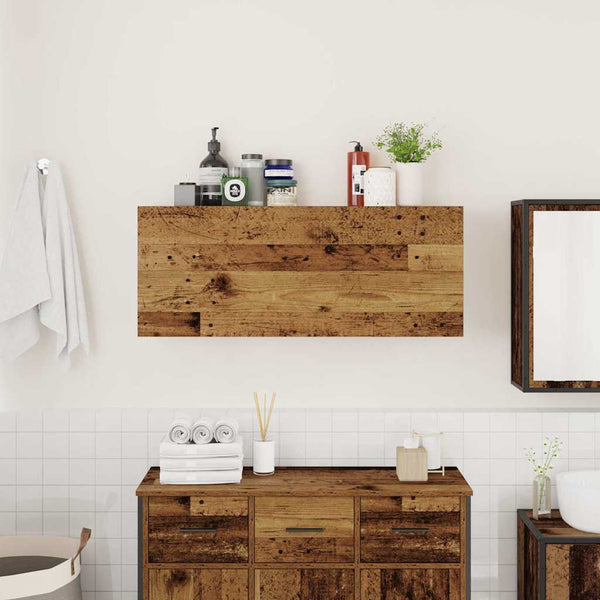 Bad-Wandschrank Altholz-Optik 100x25x40 cm