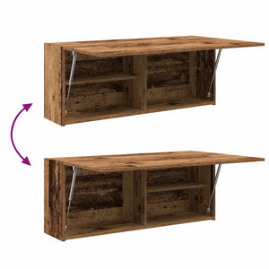 Bad-Wandschrank Altholz-Optik 100x25x40 cm