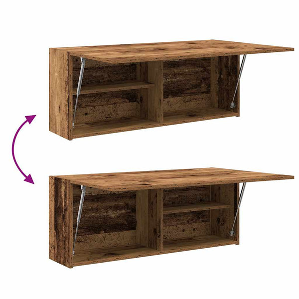 Bad-Wandschrank Altholz-Optik 100x25x40 cm