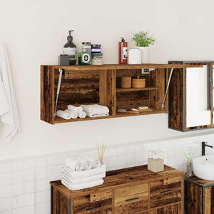 Bad-Wandschrank Altholz-Optik 100x25x40 cm