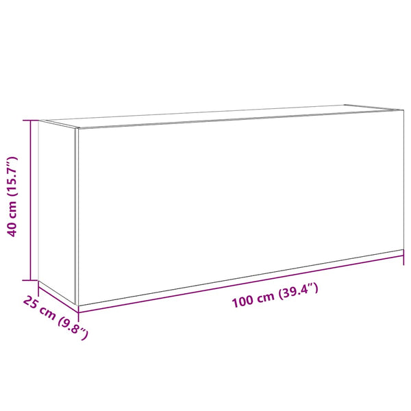 Bad-Wandschrank Artisan-Eiche 100x40 cm