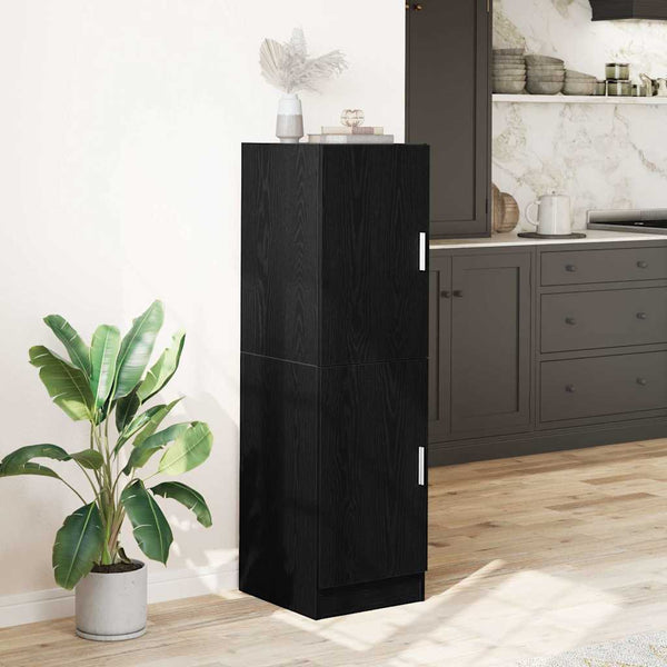 Schwarzer Küchenschrank 38x41,5x131,5 cm