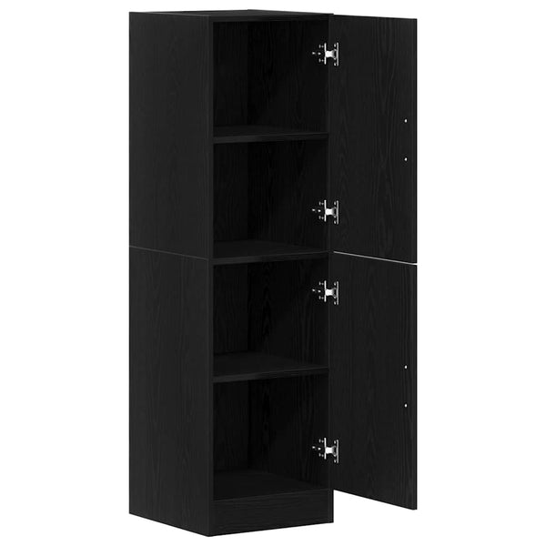 Schwarzer Küchenschrank 38x41,5x131,5 cm