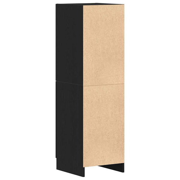 Schwarzer Küchenschrank 38x41,5x131,5 cm