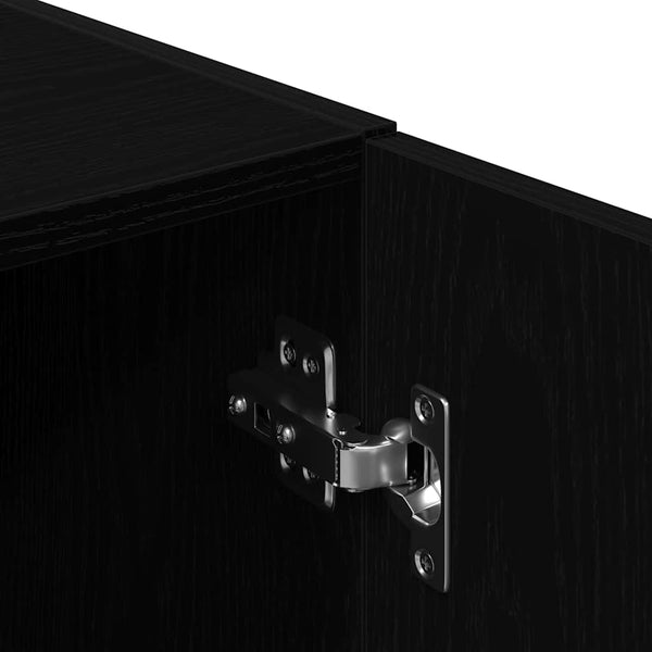 Schwarzer Küchenschrank 38x41,5x131,5 cm