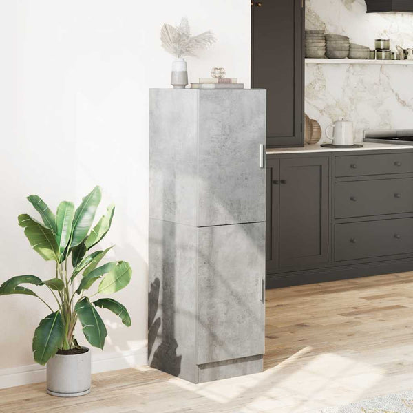 vidaXL Meuble de cuisine gris béton 38x41,5x131,5 cm Aggloméré