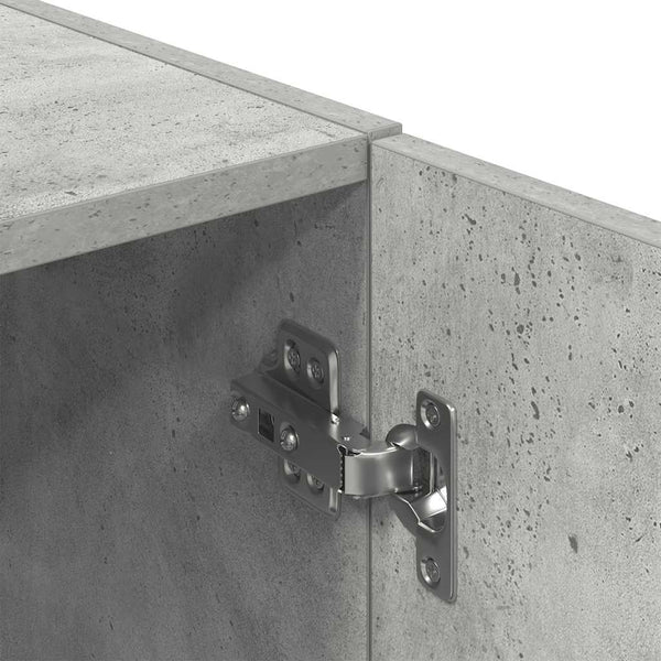 vidaXL Meuble de cuisine gris béton 38x41,5x131,5 cm Aggloméré
