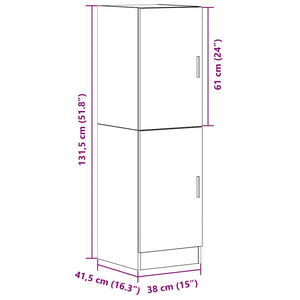 Küchenschrank Grau Sonoma 38x41,5x131,5 cm