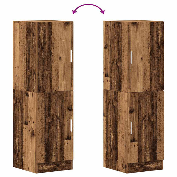 Küchenschrank Altholz-Optik, 131,5 cm hoch