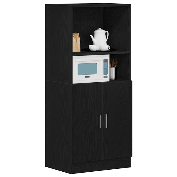 Schwarzer Küchenschrank 57x41,5x131,5 cm