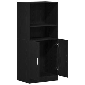 Schwarzer Küchenschrank 57x41,5x131,5 cm