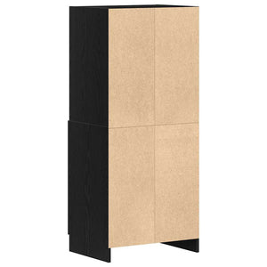 Schwarzer Küchenschrank 57x41,5x131,5 cm
