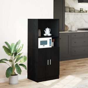 Schwarzer Küchenschrank 57x41,5x131,5 cm