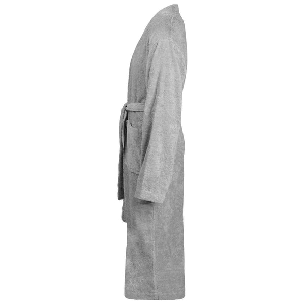 Grauer Baumwoll Bademantel XL