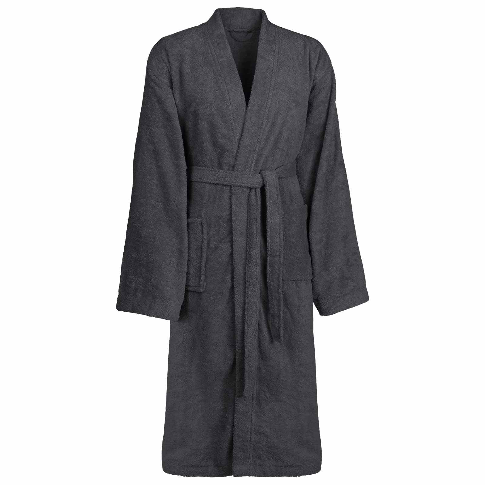 Anthrazit Bademantel XL Baumwolle