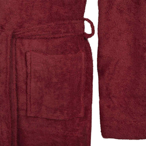 Roter Baumwoll Bademantel KINN XXXL