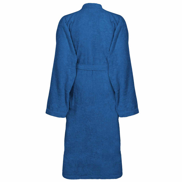 Blauer Baumwoll Bademantel XL