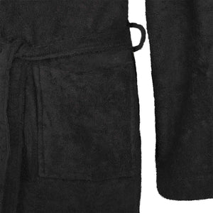 Schwarzer Baumwoll Bademantel KINN XXXL